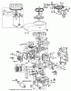 Toro 55256 (888) - 888 matic Tractor, 1971 (1000001-1999999) Ersatzteile MODEL 191707-0124 ENGINE ASSEMBLY (ELECTRIC START) BRIGGS & STRATTON