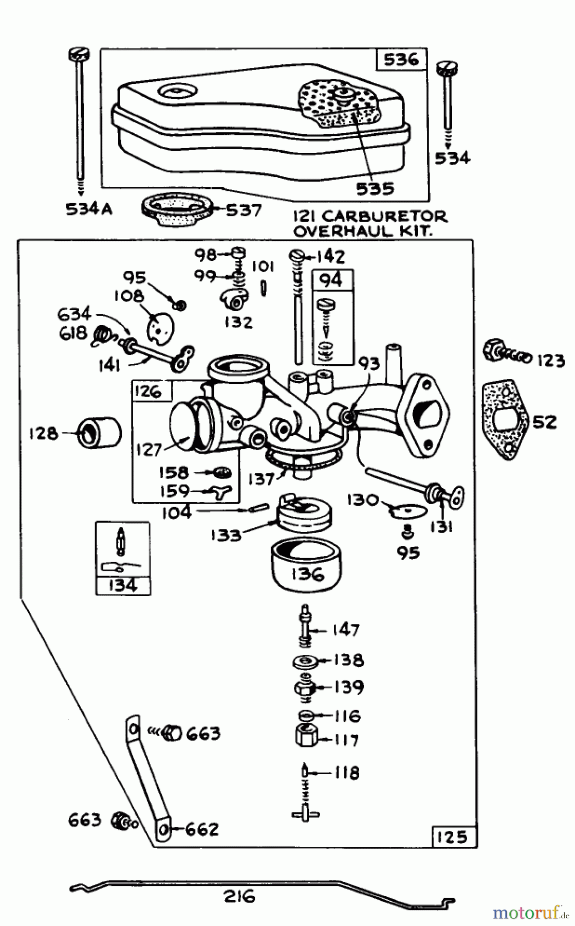 Toro Neu Mowers, Lawn & Garden Tractor Seite 1 55256 (888) - Toro 888 Toromatic Tractor, 1971 (1000001-1999999) MODEL NO. 390811 CARBURETOR ASSEMBLY (FOR ENGINE 190707-0626)