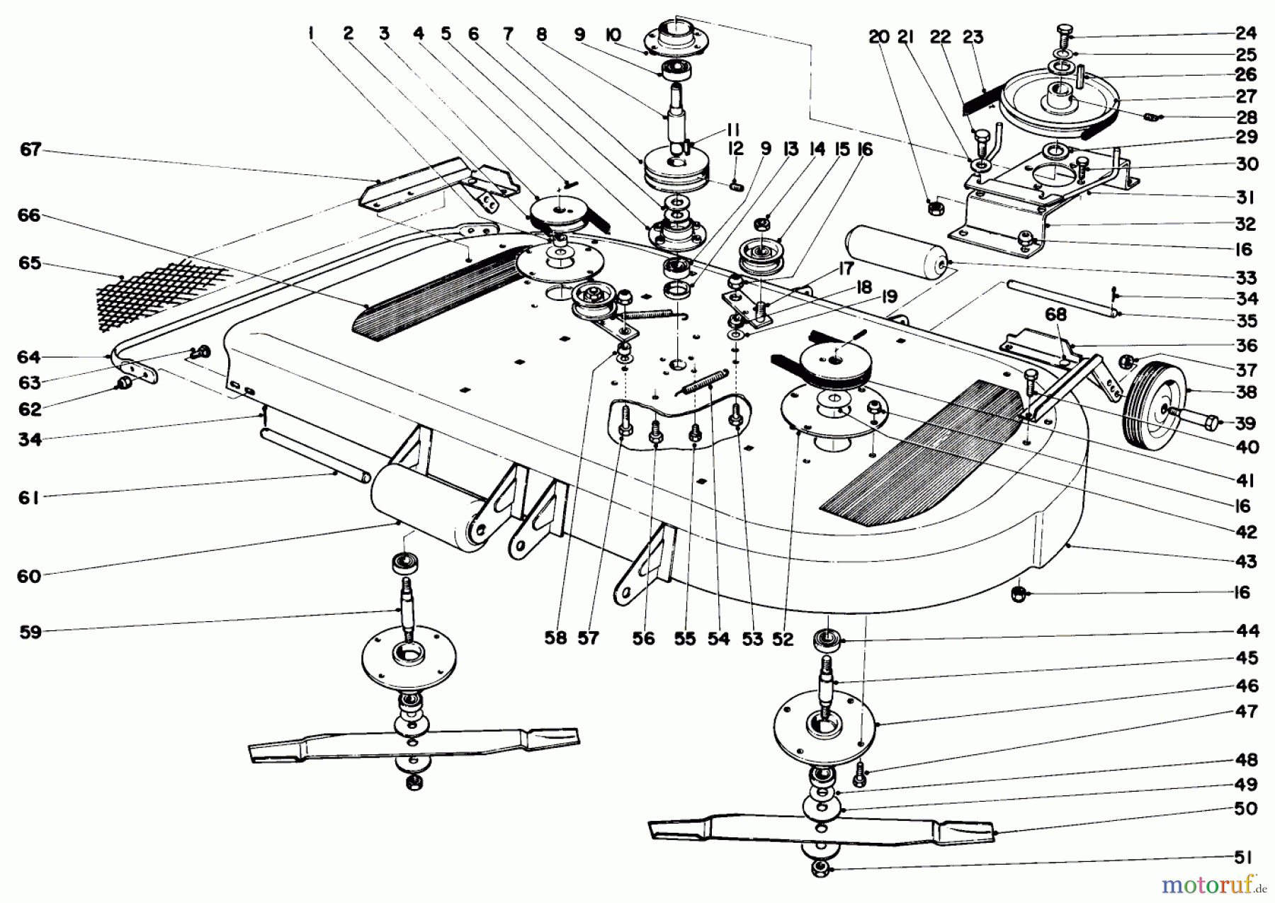 Toro Neu Mowers, Lawn & Garden Tractor Seite 1 55302 (950) - Toro 950 Suburban Lawn Tractor, 1969 (9000001-9999999) 42