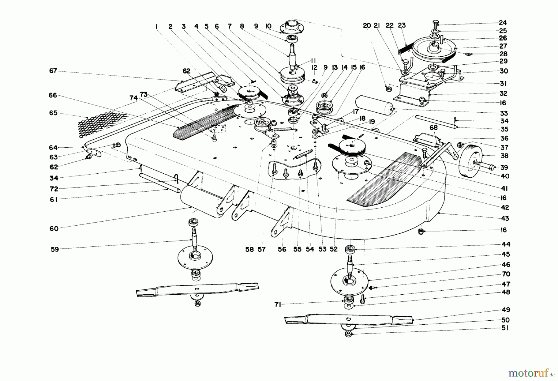 Toro Neu Mowers, Lawn & Garden Tractor Seite 1 55302 (950) - Toro 950 Suburban Lawn Tractor, 1971 (1000001-1999999) 42