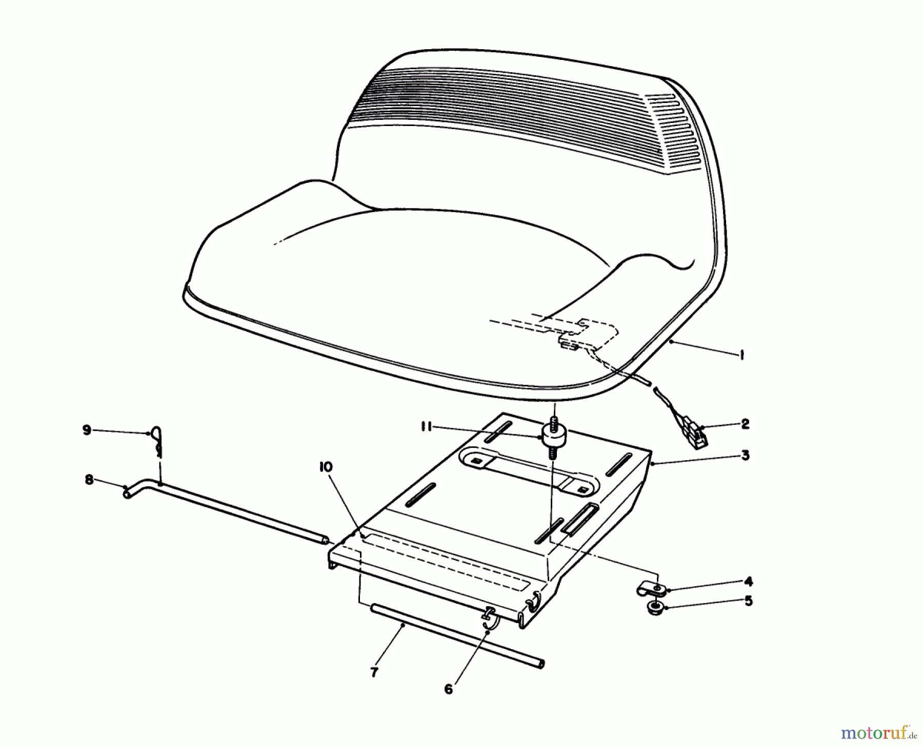 Toro Neu Mowers, Rear-Engine Rider 56176 (12-32) - Toro 12-32 Rear Engine Rider, 1991 (1000001-1999999) SEAT ASSEMBLY