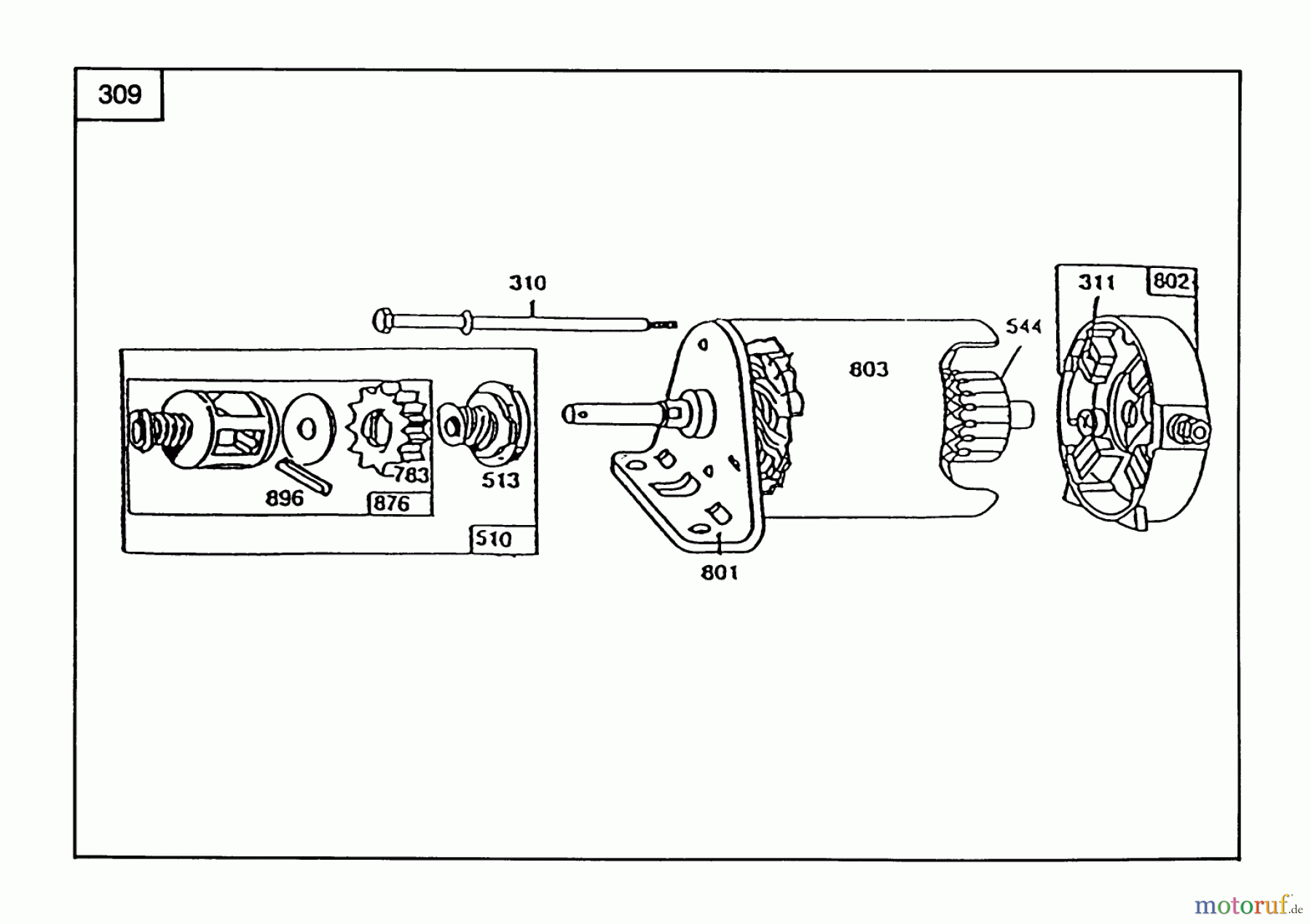 Toro Neu Mowers, Rear-Engine Rider 56176 (12-32) - Toro 12-32 Rear Engine Rider, 1991 (1000001-1999999) STARTER-BRIGGS & STRATTON NO. 286707-0119-01