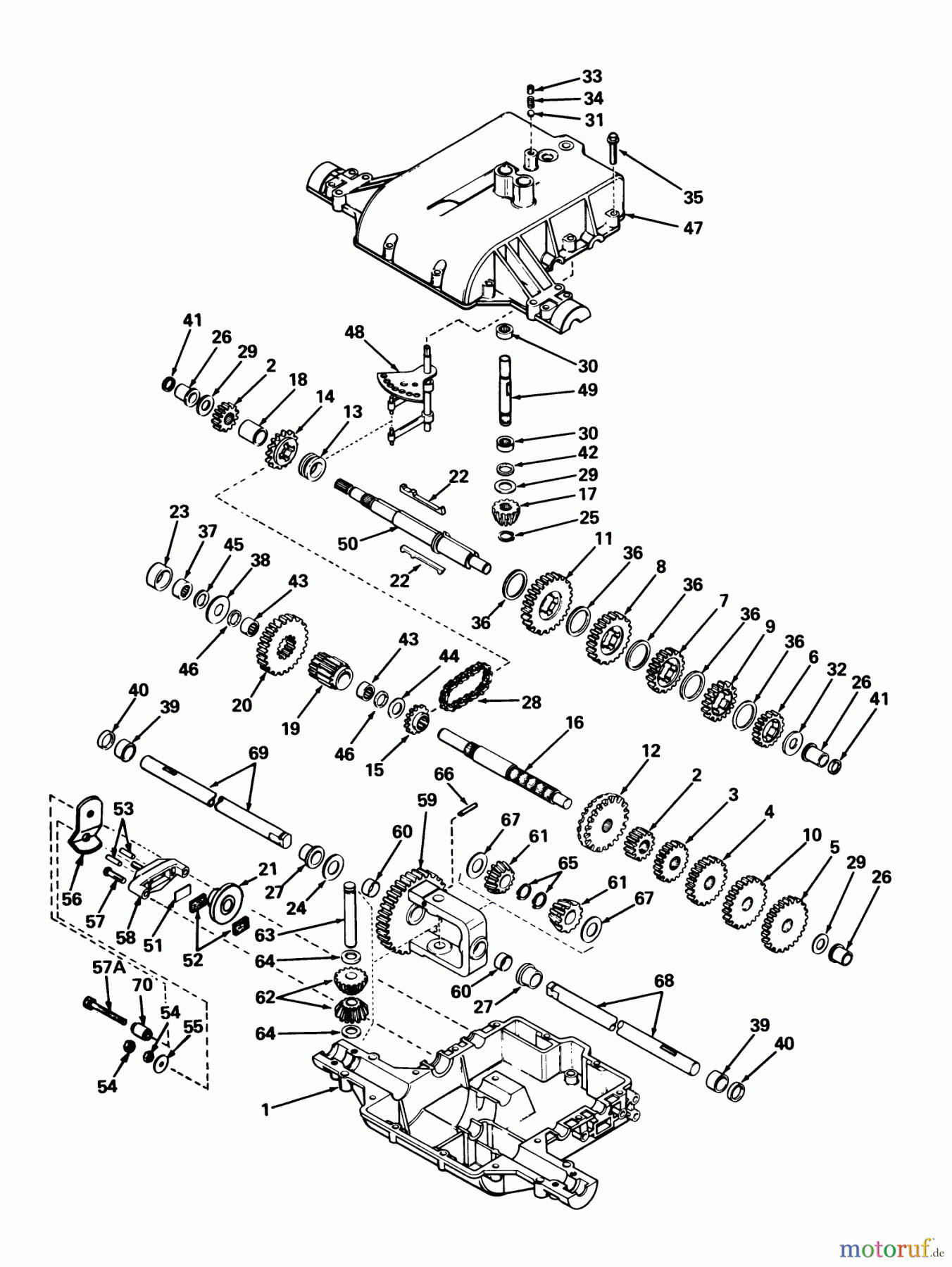 Toro Neu Mowers, Lawn & Garden Tractor Seite 1 57360 (11-32) - Toro 11-32 Lawn Tractor, 1978 (8000001-8999999) PEERLESS TRANSAXLE MODEL 801