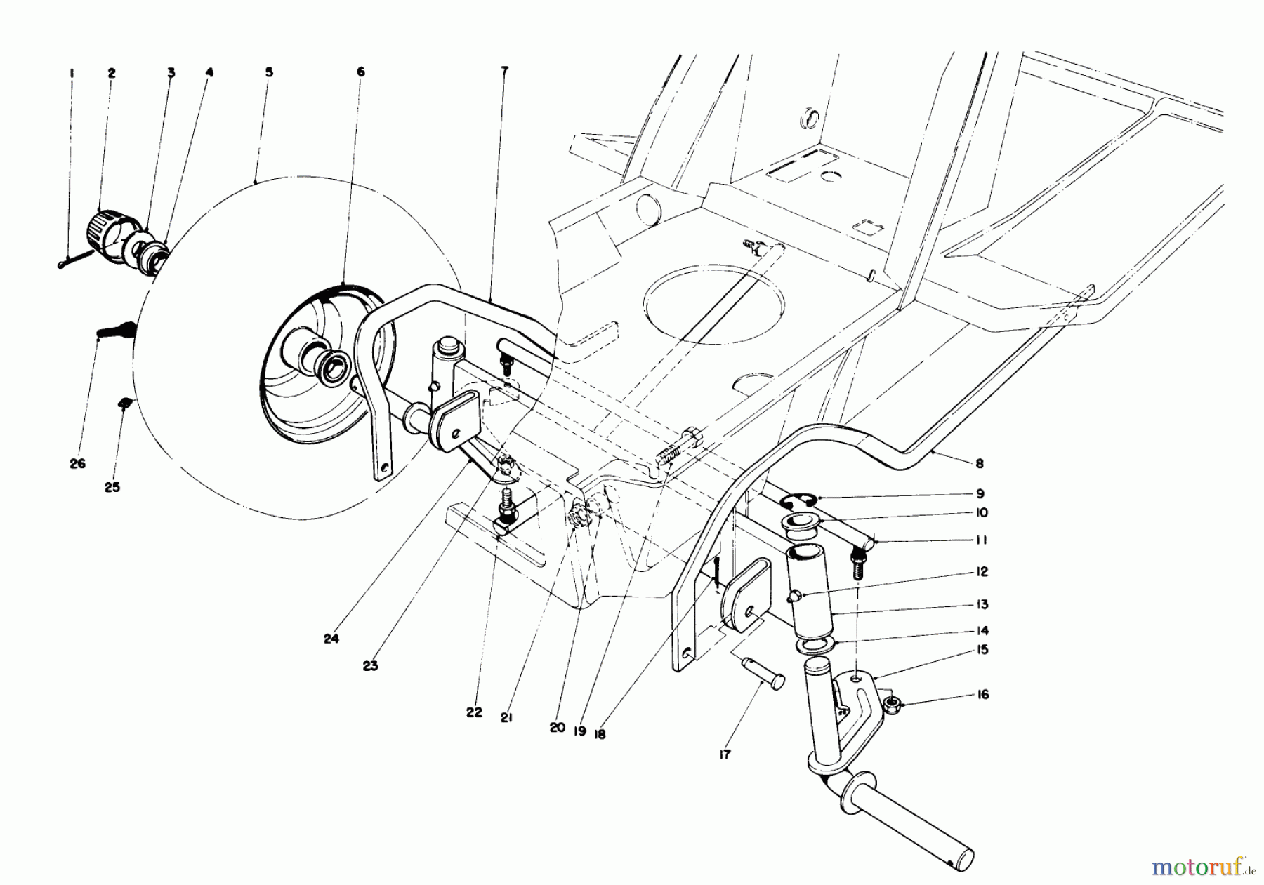 Toro Neu Mowers, Lawn & Garden Tractor Seite 1 57360 (11-32) - Toro 11-32 Lawn Tractor, 1980 (0000001-0999999) FRONT AXLE ASSEMBLY
