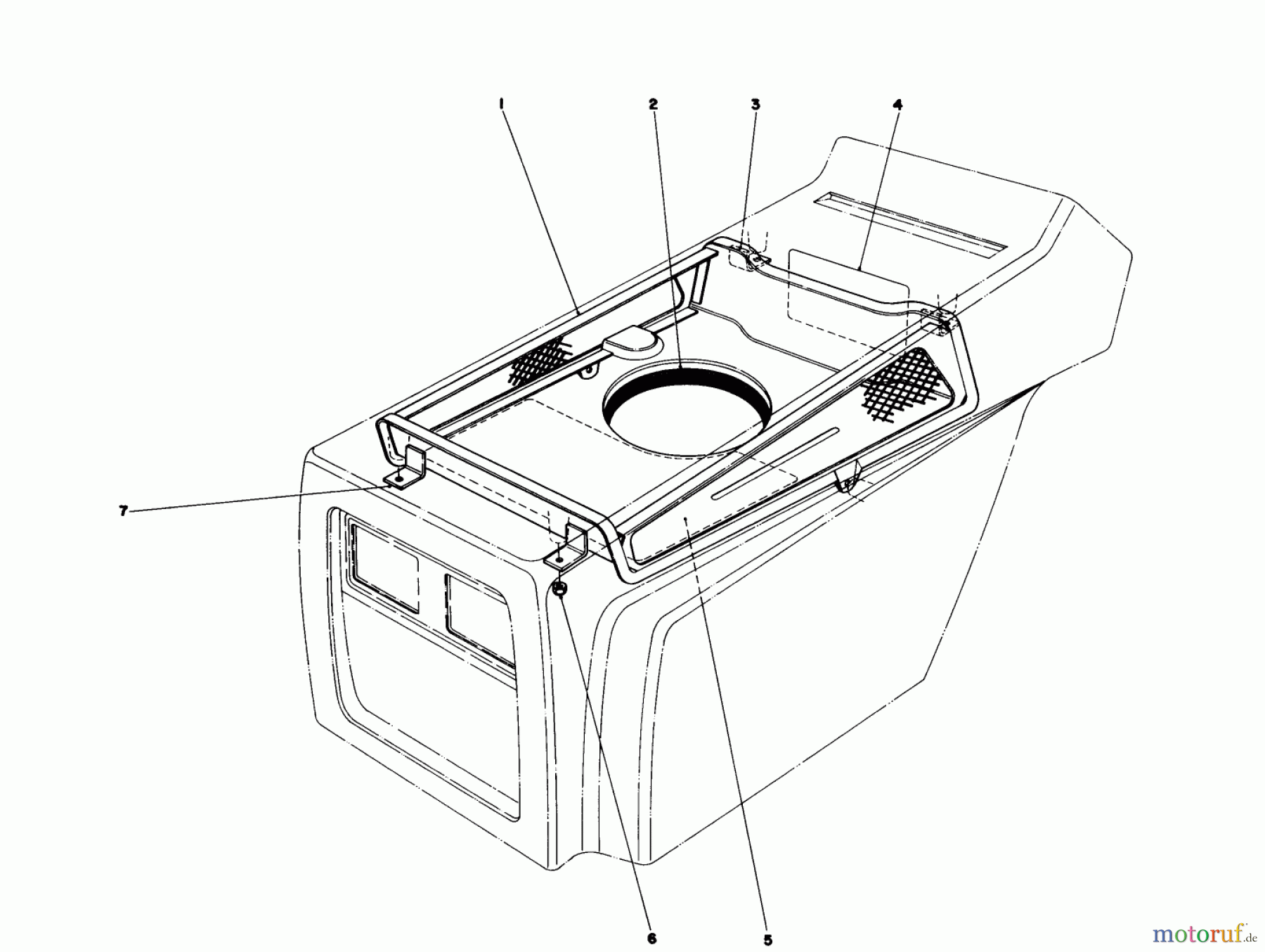 Toro Neu Mowers, Lawn & Garden Tractor Seite 1 57360 (11-32) - Toro 11-32 Lawn Tractor, 1980 (0000001-0999999) HOOD DUCT ASSEMBLY