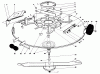 Toro 57360 (11-32) - 11-32 Lawn Tractor, 1981 (1000001-1999999) Ersatzteile CUTTING DECK