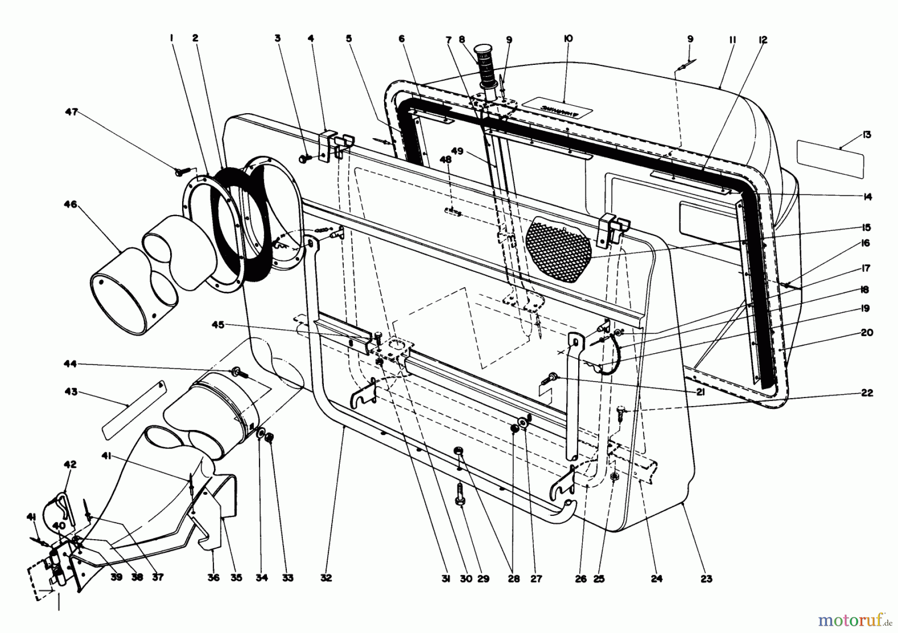  Toro Neu Mowers, Lawn & Garden Tractor Seite 1 57300 (8-32) - Toro 8-32 Front Engine Rider, 1981 (1000001-1999999) EASY-EMPTY GRASS CATCHER MODEL 59111 #1