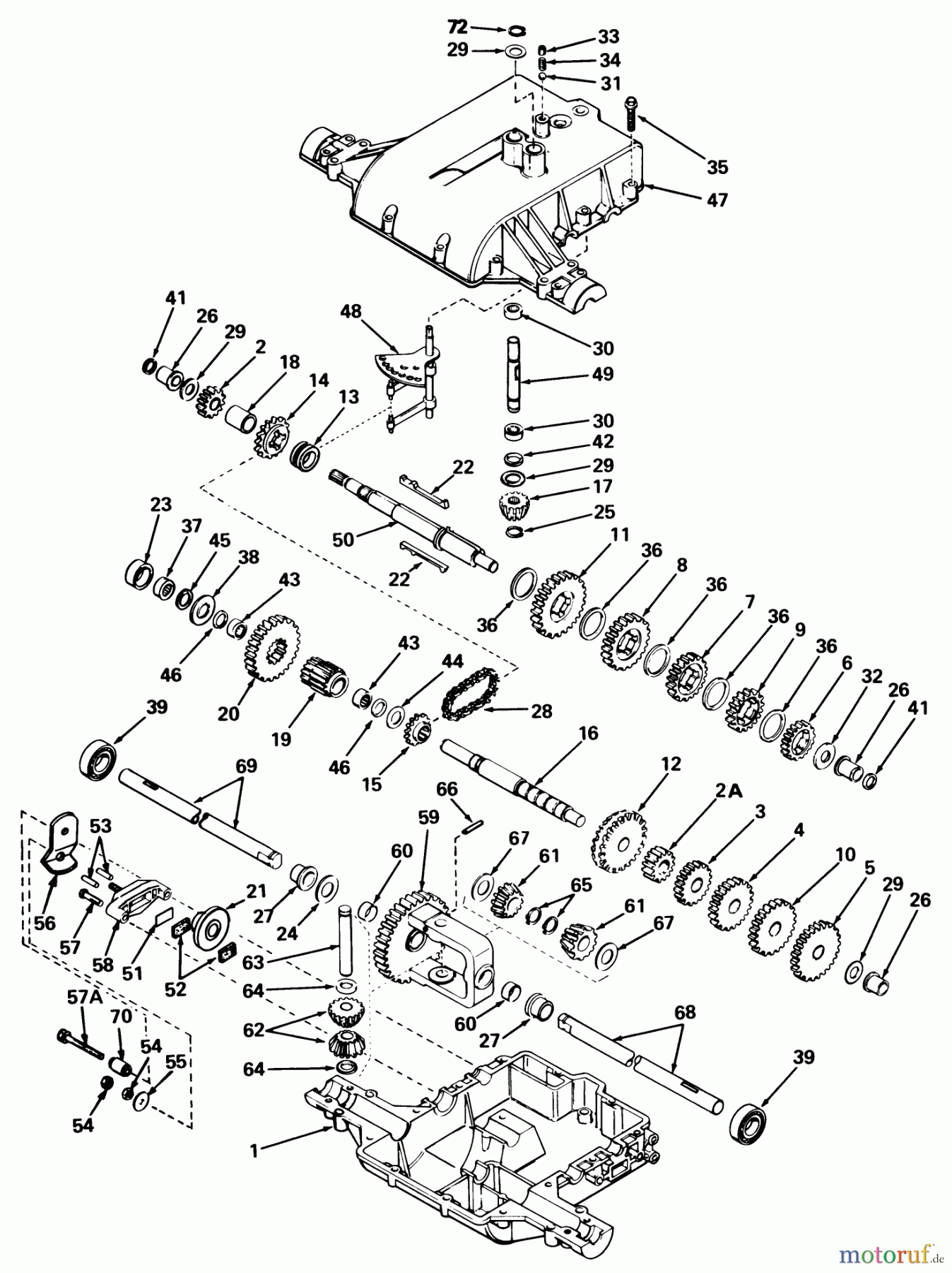 Toro Neu Mowers, Lawn & Garden Tractor Seite 1 57300 (8-32) - Toro 8-32 Front Engine Rider, 1983 (3000001-3999999) PEERLESS TRANSAXLE MODEL 801C