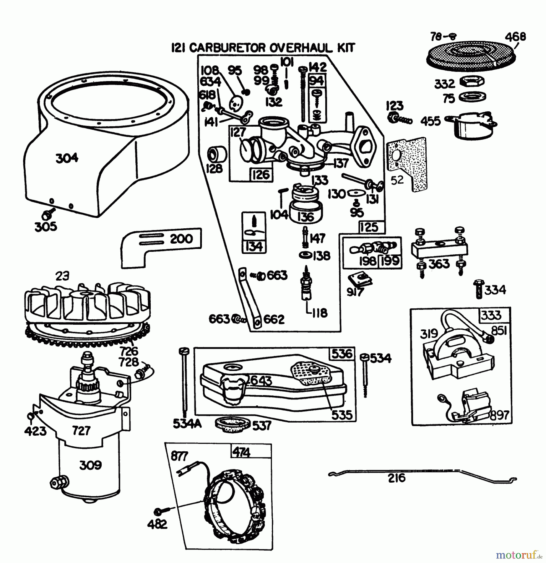  Toro Neu Mowers, Lawn & Garden Tractor Seite 1 57360 (11-32) - Toro 11-32 Lawn Tractor, 1984 (4000001-4999999) BRIGGS & STRATTON MODEL 191707-5816-01 (MODEL 57300) #2