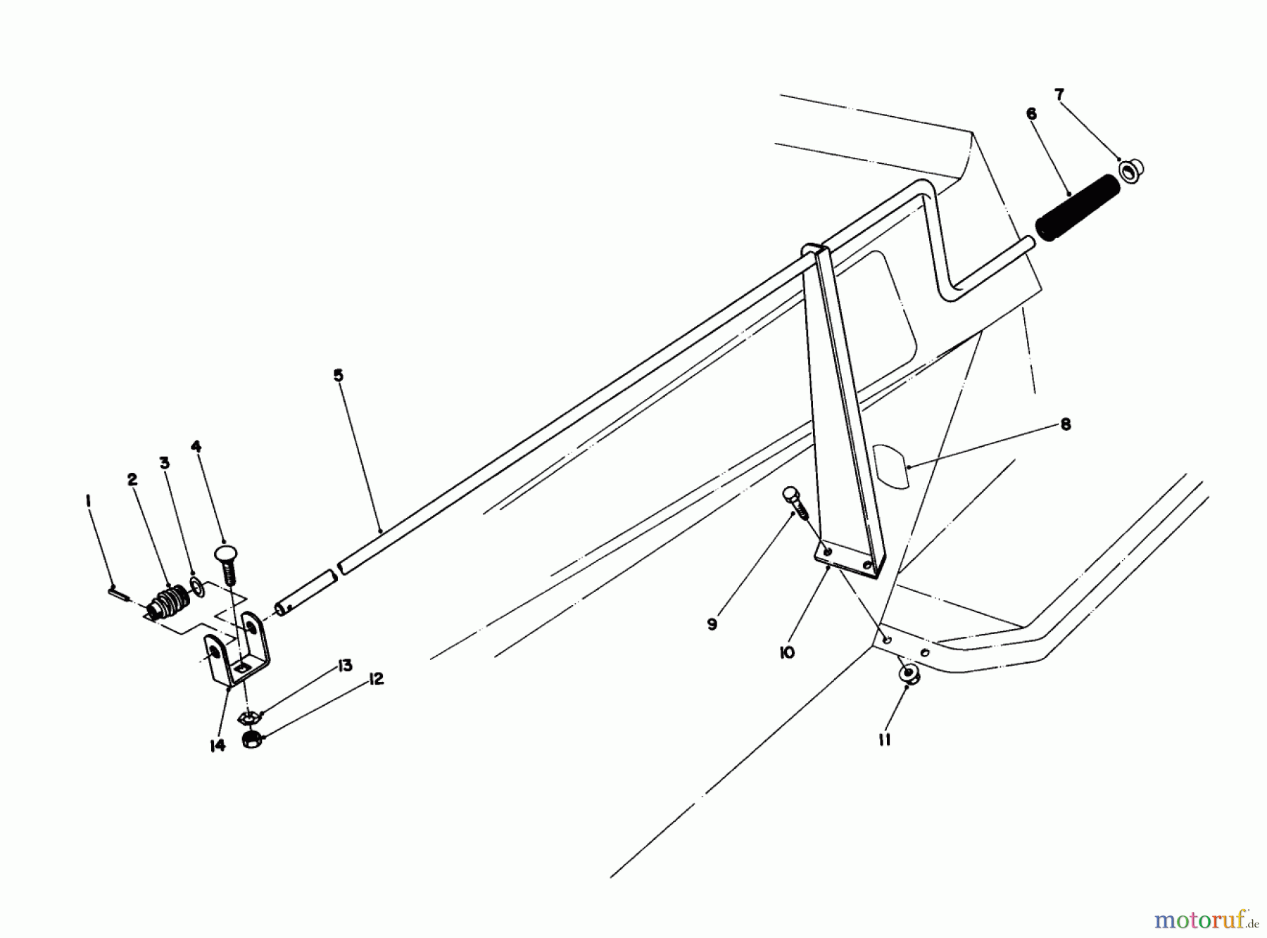 Toro Neu Mowers, Lawn & Garden Tractor Seite 1 57360 (11-32) - Toro 11-32 Lawn Tractor, 1984 (4000001-4999999) CHUTE CONTROL ASSEMBLY 36