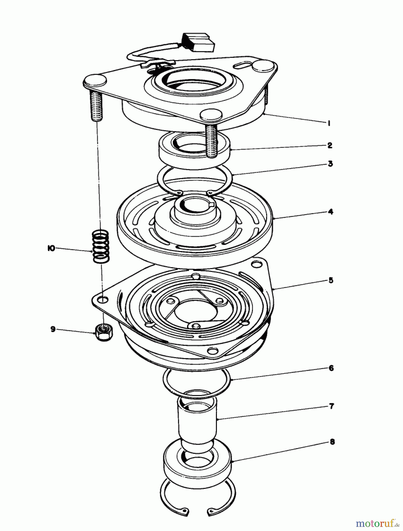 Toro Neu Mowers, Lawn & Garden Tractor Seite 1 57360 (11-32) - Toro 11-32 Lawn Tractor, 1984 (4000001-4999999) CLUTCH ASSEMBLY NO. 44-0770