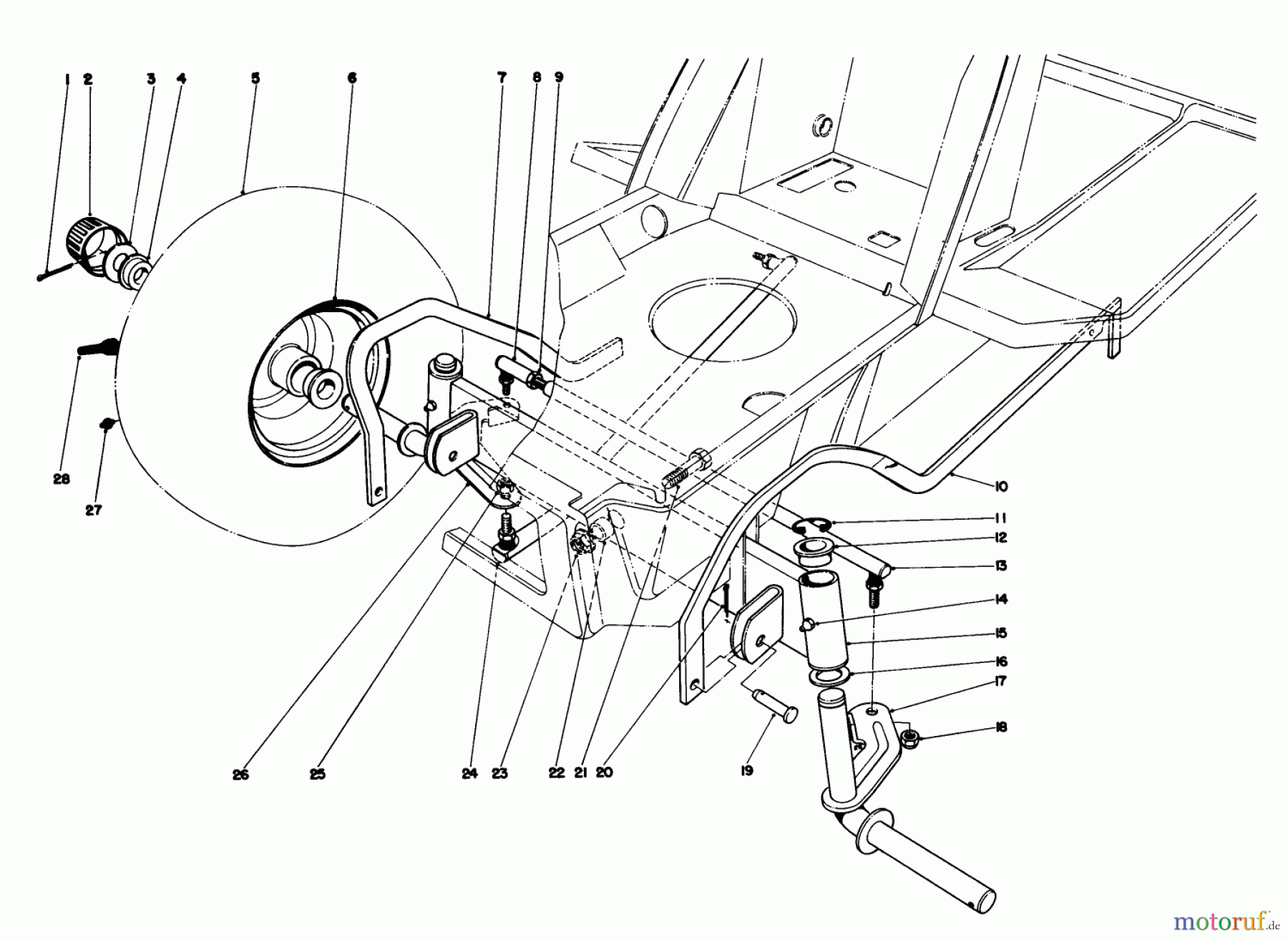 Toro Neu Mowers, Lawn & Garden Tractor Seite 1 57360 (11-32) - Toro 11-32 Lawn Tractor, 1984 (4000001-4999999) FRONT AXLE ASSEMBLY