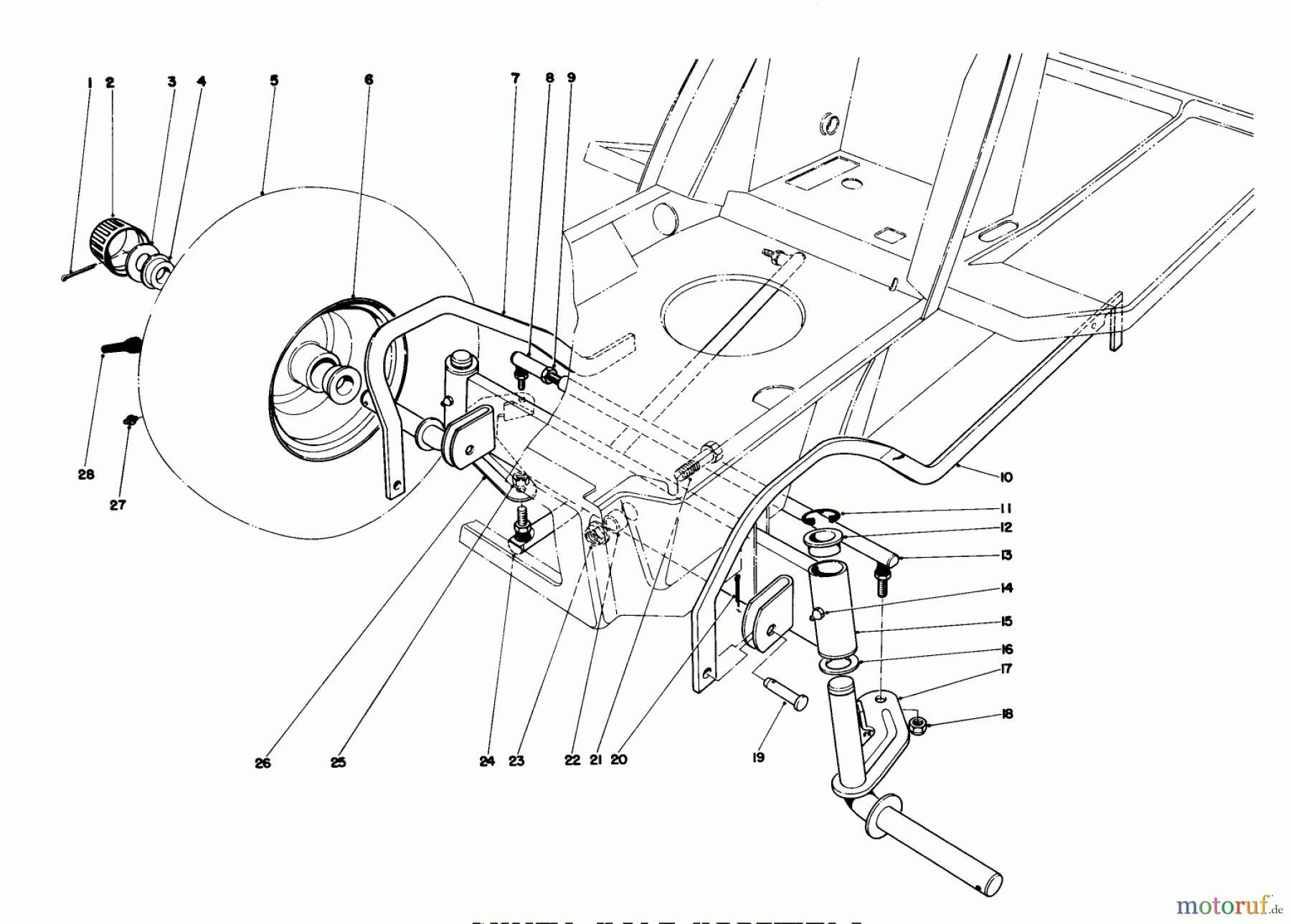 Toro Neu Mowers, Lawn & Garden Tractor Seite 1 57360 (11-32) - Toro 11-32 Lawn Tractor, 1985 (5000001-5999999) FRONT AXLE ASSEMBLY