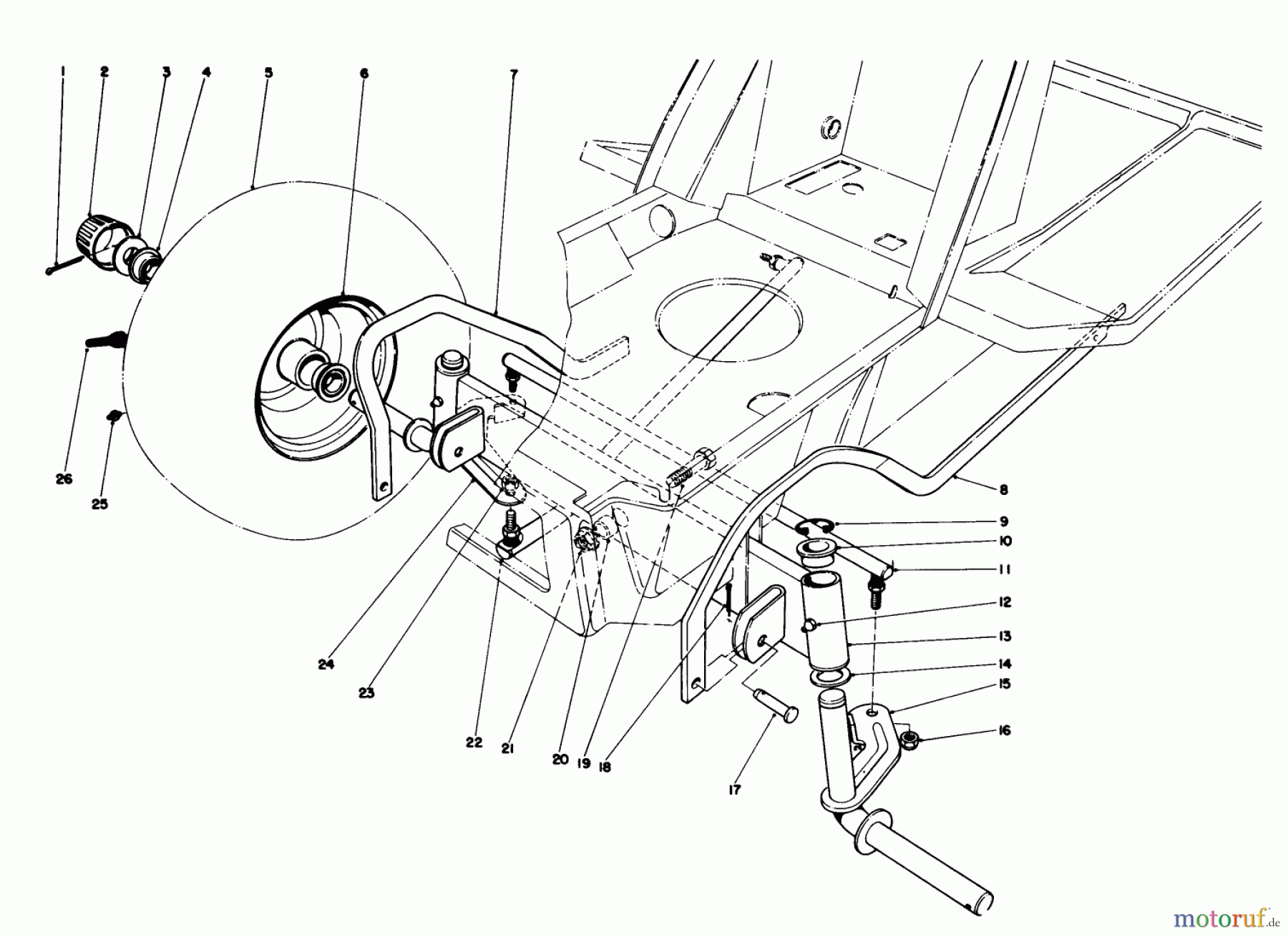  Toro Neu Mowers, Lawn & Garden Tractor Seite 1 57356 (11-42) - Toro 11-42 Lawn Tractor, 1979 (9000001-9999999) FRONT AXLE ASSEMBLY