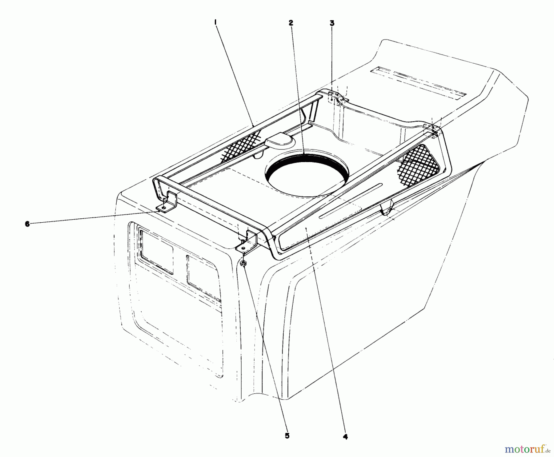 Toro Neu Mowers, Lawn & Garden Tractor Seite 1 57357 (11-44) - Toro 11-44 Lawn Tractor, 1982 (2000001-2999999) HOOD DUCT ASSEMBLY
