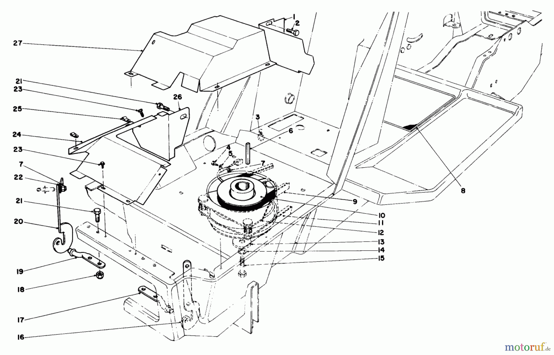  Toro Neu Mowers, Lawn & Garden Tractor Seite 1 57356 (11-42) - Toro 11-42 Lawn Tractor, 1983 (3000001-3999999) CLUTCH & PULLEY ASSEMBLY