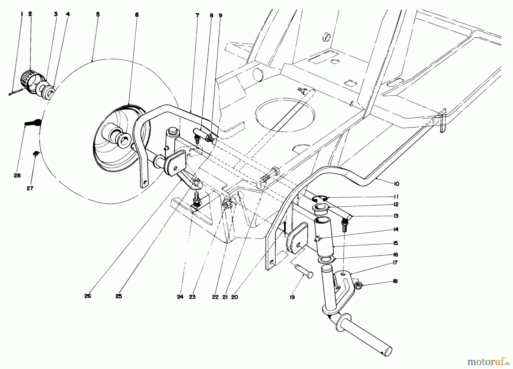 Toro Neu Mowers, Lawn & Garden Tractor Seite 1 57356 (11-42) - Toro 11-42 Lawn Tractor, 1983 (3000001-3999999) FRONT AXLE ASSEMBLY