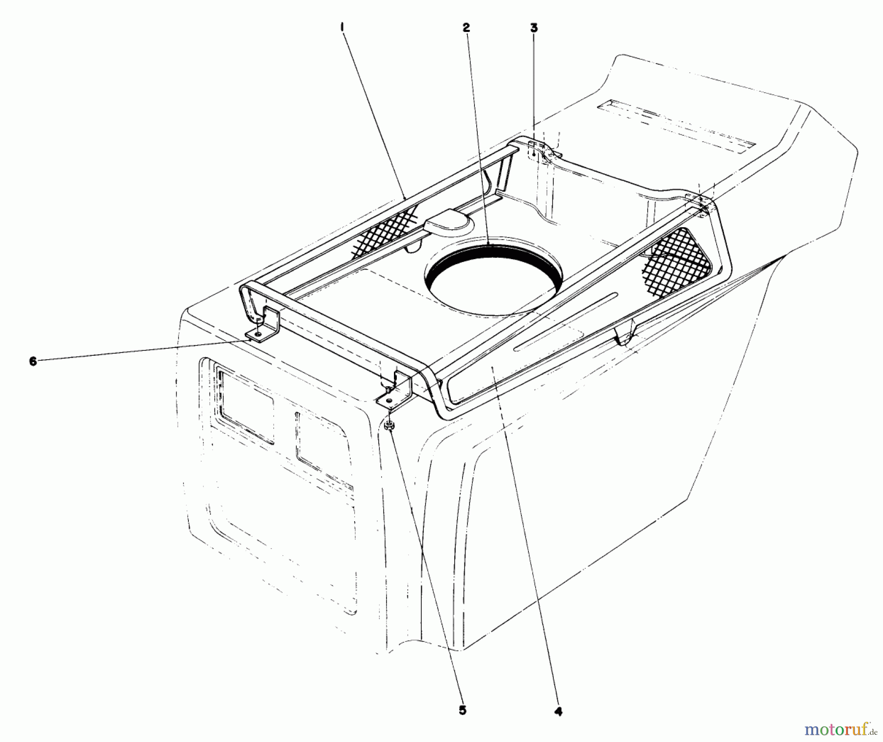Toro Neu Mowers, Lawn & Garden Tractor Seite 1 57356 (11-42) - Toro 11-42 Lawn Tractor, 1983 (3000001-3999999) HOOD DUCT ASSEMBLY