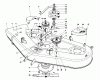 Toro 57357 (11-44) - 11-44 Lawn Tractor, 1984 (4000001-4999999) Ersatzteile CUTTING DECK
