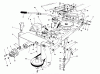 Toro 57357 (11-44) - 11-44 Lawn Tractor, 1984 (4000001-4999999) Ersatzteile FRAME & PULLEY ASSEMBLY 36" SNOWTHROWER ATTACHMENT MODEL NO. 59160 (OPTIONAL)