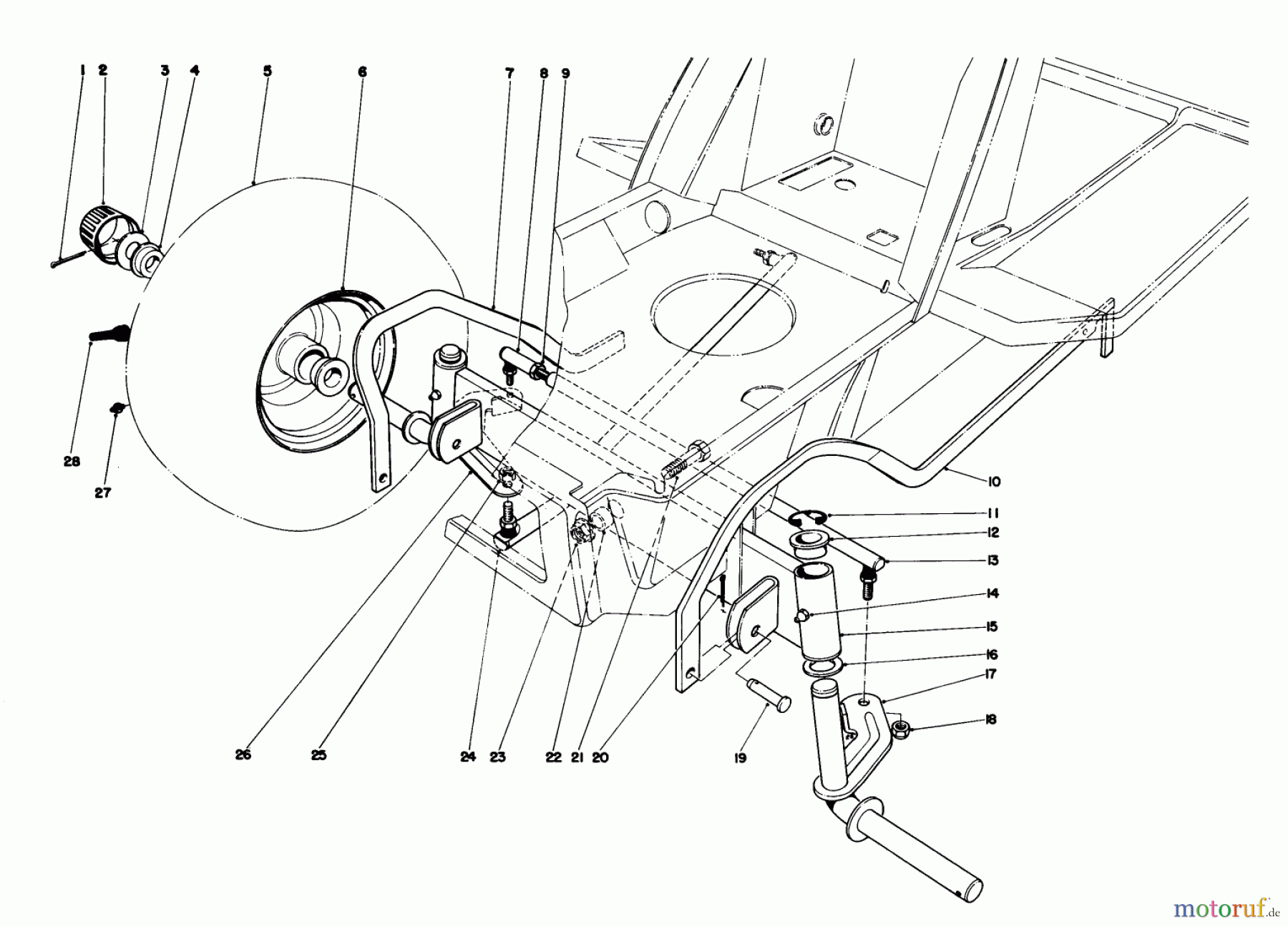 Toro Neu Mowers, Lawn & Garden Tractor Seite 1 57356 (11-42) - Toro 11-42 Lawn Tractor, 1984 (4000001-4999999) FRONT AXLE ASSEMBLY
