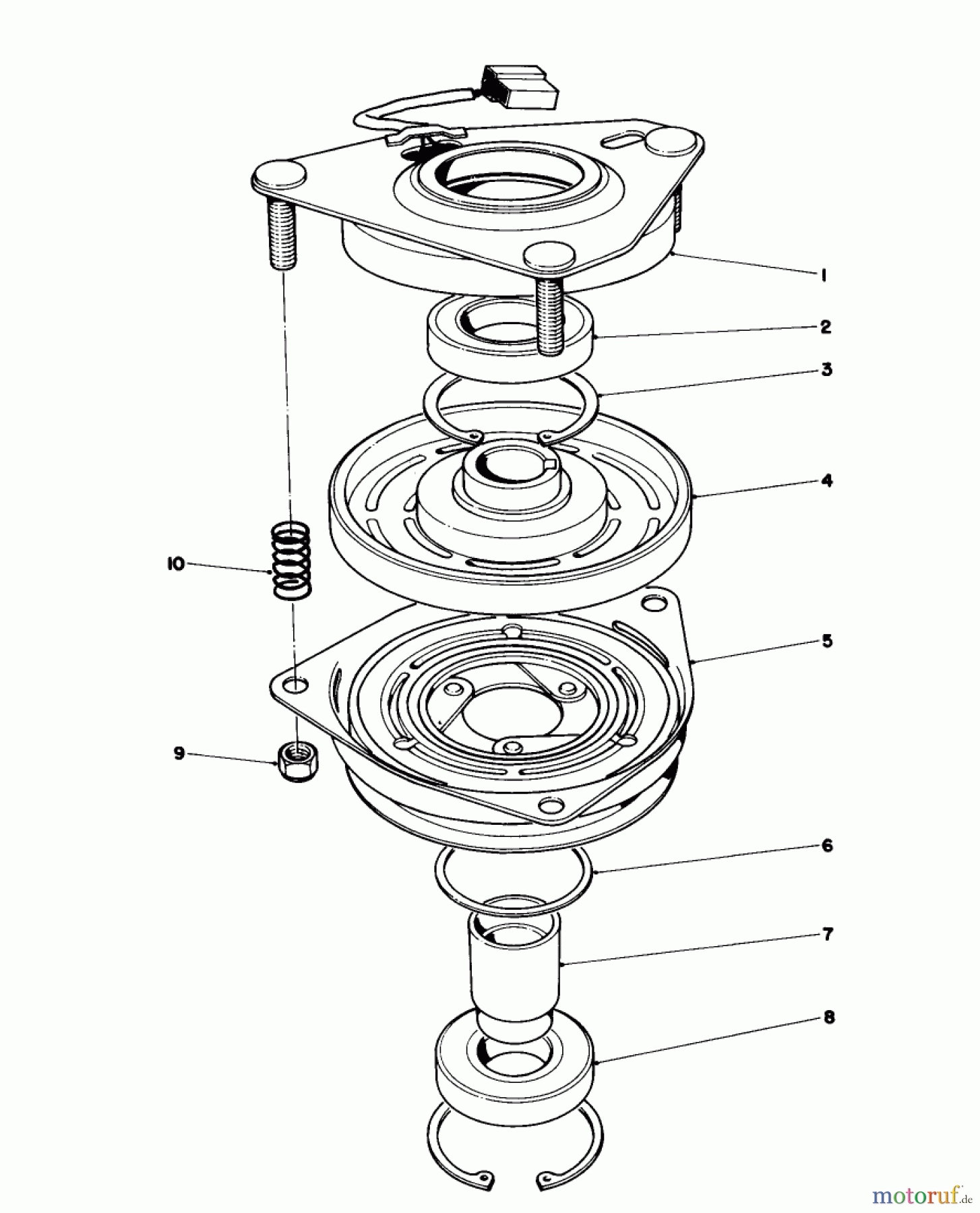 Toro Neu Mowers, Lawn & Garden Tractor Seite 1 57356 (11-42) - Toro 11-42 Lawn Tractor, 1985 (5000001-5999999) CLUTCH ASSEMBLY NO. 44-0770