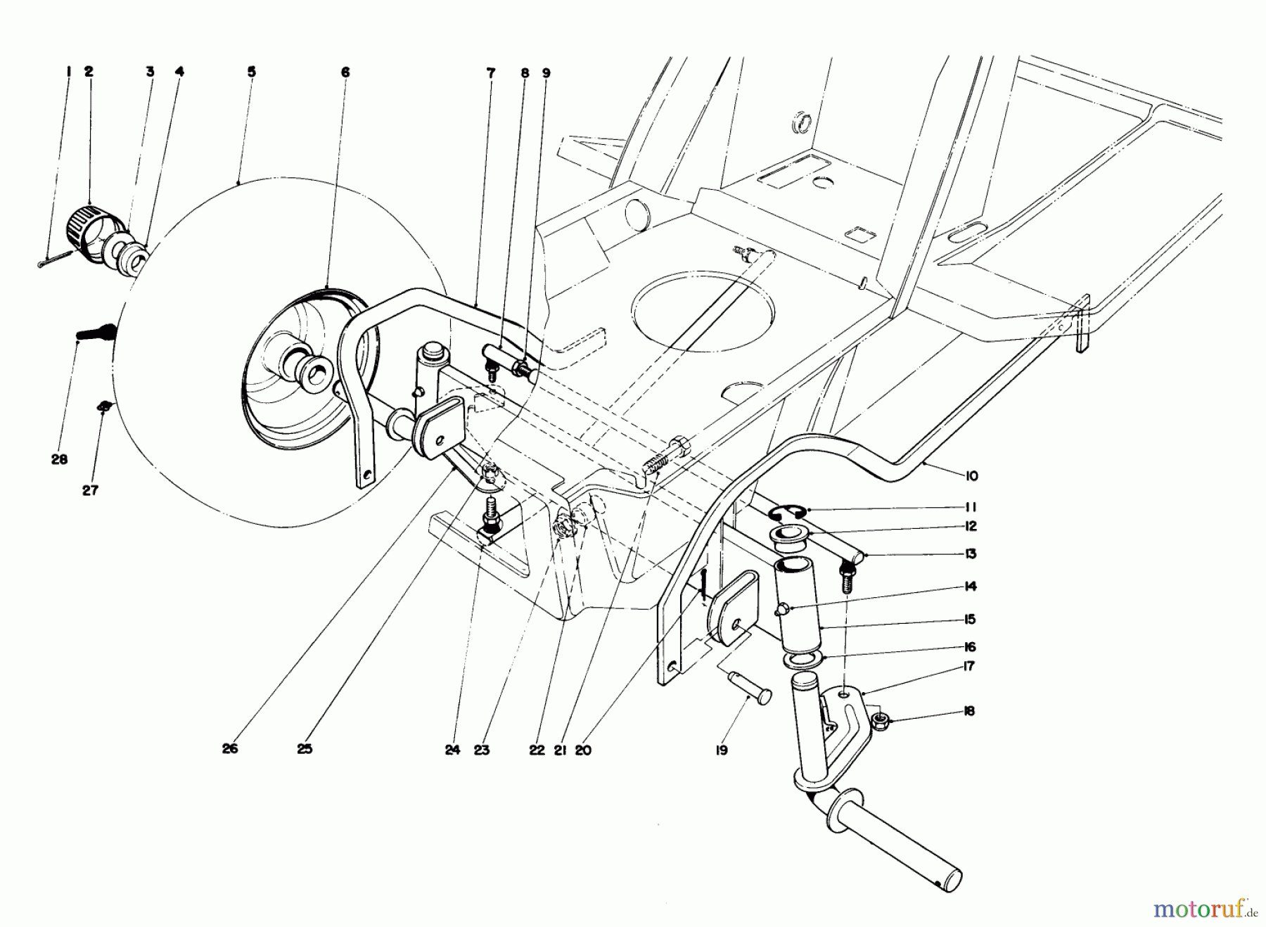 Toro Neu Mowers, Lawn & Garden Tractor Seite 1 57356 (11-42) - Toro 11-42 Lawn Tractor, 1985 (5000001-5999999) FRONT AXLE ASSEMBLY