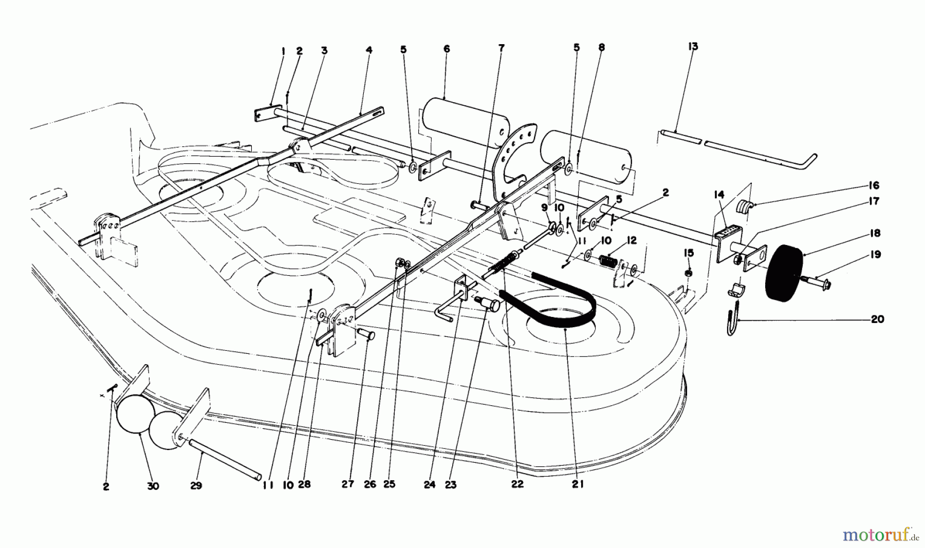  Toro Neu Mowers, Lawn & Garden Tractor Seite 1 57357 (11-44) - Toro 11-44 Lawn Tractor, 1985 (5000001-5999999) MOWER LIFT ASSEMBLY