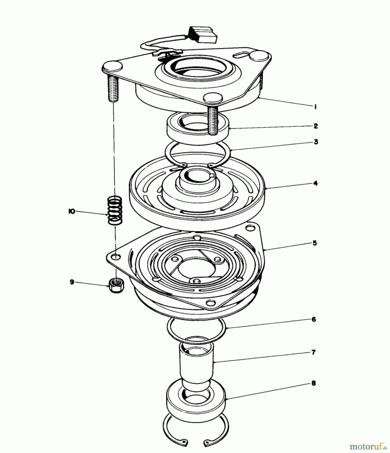Toro Neu Mowers, Lawn & Garden Tractor Seite 1 57360 (11-32) - Toro 11-32 Lawn Tractor, 1987 (7000001-7999999) CLUTCH ASSEMBLY NO. 44-0770