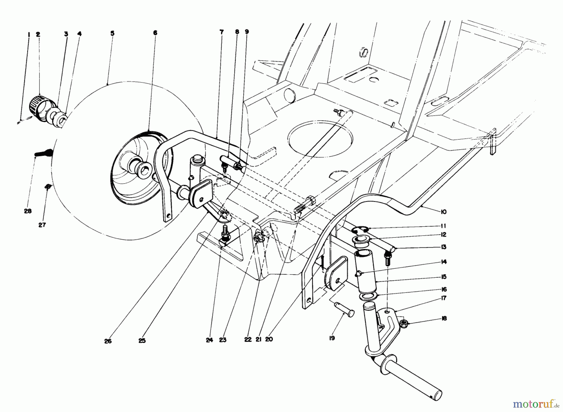 Toro Neu Mowers, Lawn & Garden Tractor Seite 1 57360 (11-32) - Toro 11-32 Lawn Tractor, 1987 (7000001-7999999) FRONT AXLE ASSEMBLY