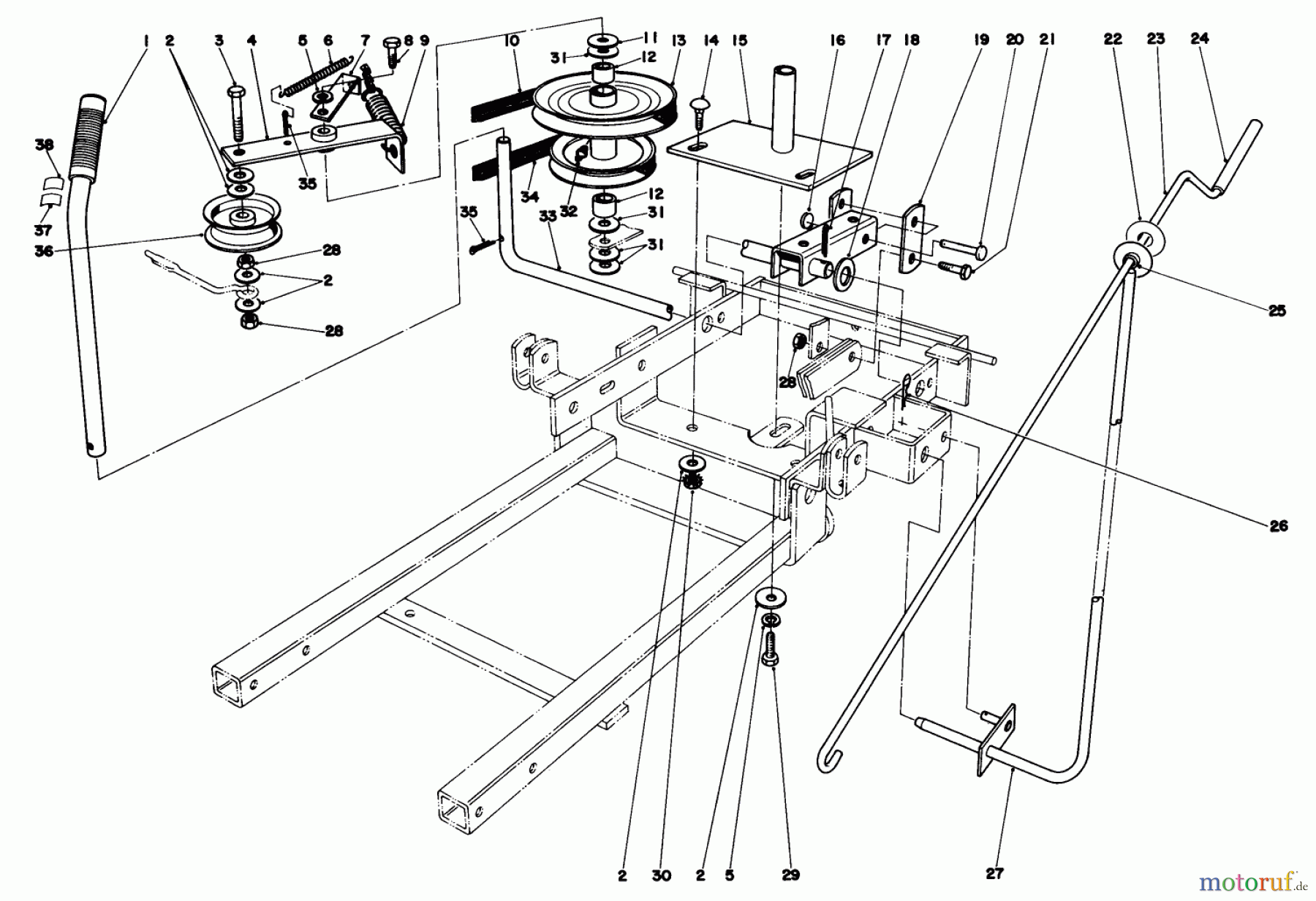  Toro Neu Mowers, Lawn & Garden Tractor Seite 1 57375 - Toro 8 hp Front Engine Rider, 1980 (0000001-0999999) 36
