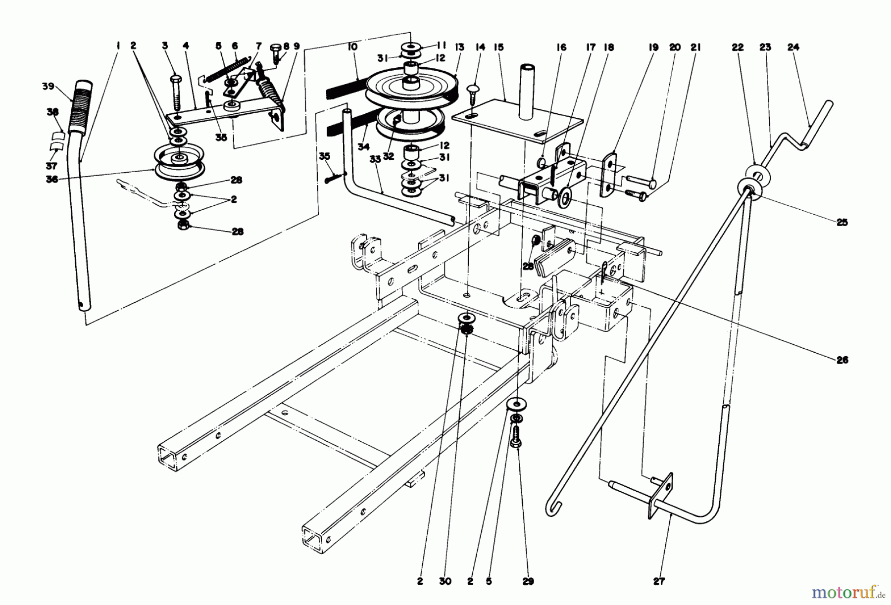  Toro Neu Mowers, Lawn & Garden Tractor Seite 1 57385 - Toro 11 hp Front Engine Rider, 1981 (1000001-1999999) 36