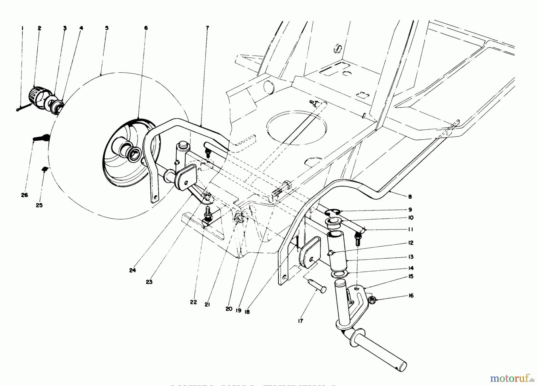  Toro Neu Mowers, Lawn & Garden Tractor Seite 1 57385 - Toro 11 hp Front Engine Rider, 1981 (1000001-1999999) FRONT AXLE ASSEMBLY