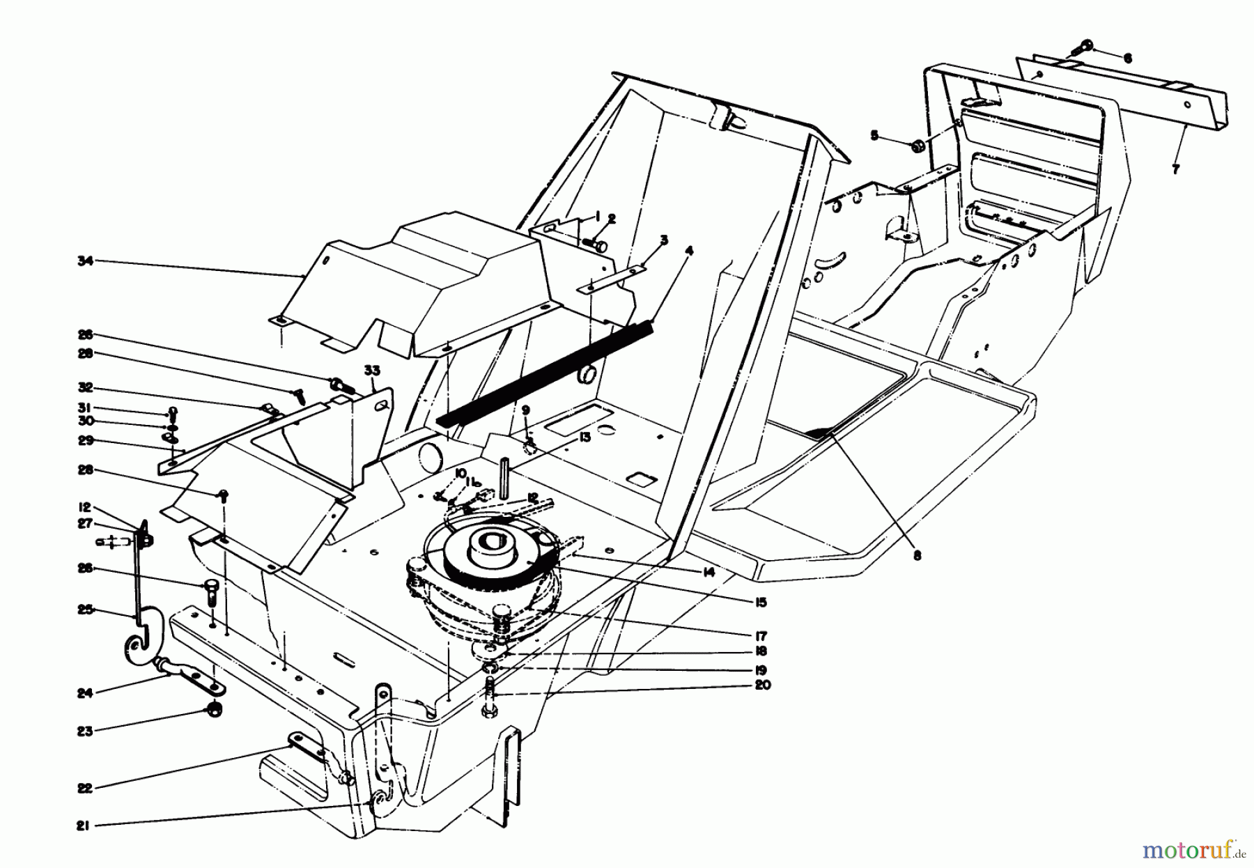 Toro Neu Mowers, Lawn & Garden Tractor Seite 1 57420 (12-44) - Toro 12 hp Electric Start Lawn Tractor, 1988 (8000001-8999999) CLUTCH & PULLEY ASSEMBLY