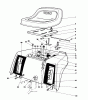 Toro 57410 - 12 hp Electric Start Lawn Tractor, 1988 (8000001-8999999) Ersatzteile REAR BODY & SEAT ASSEMBLY