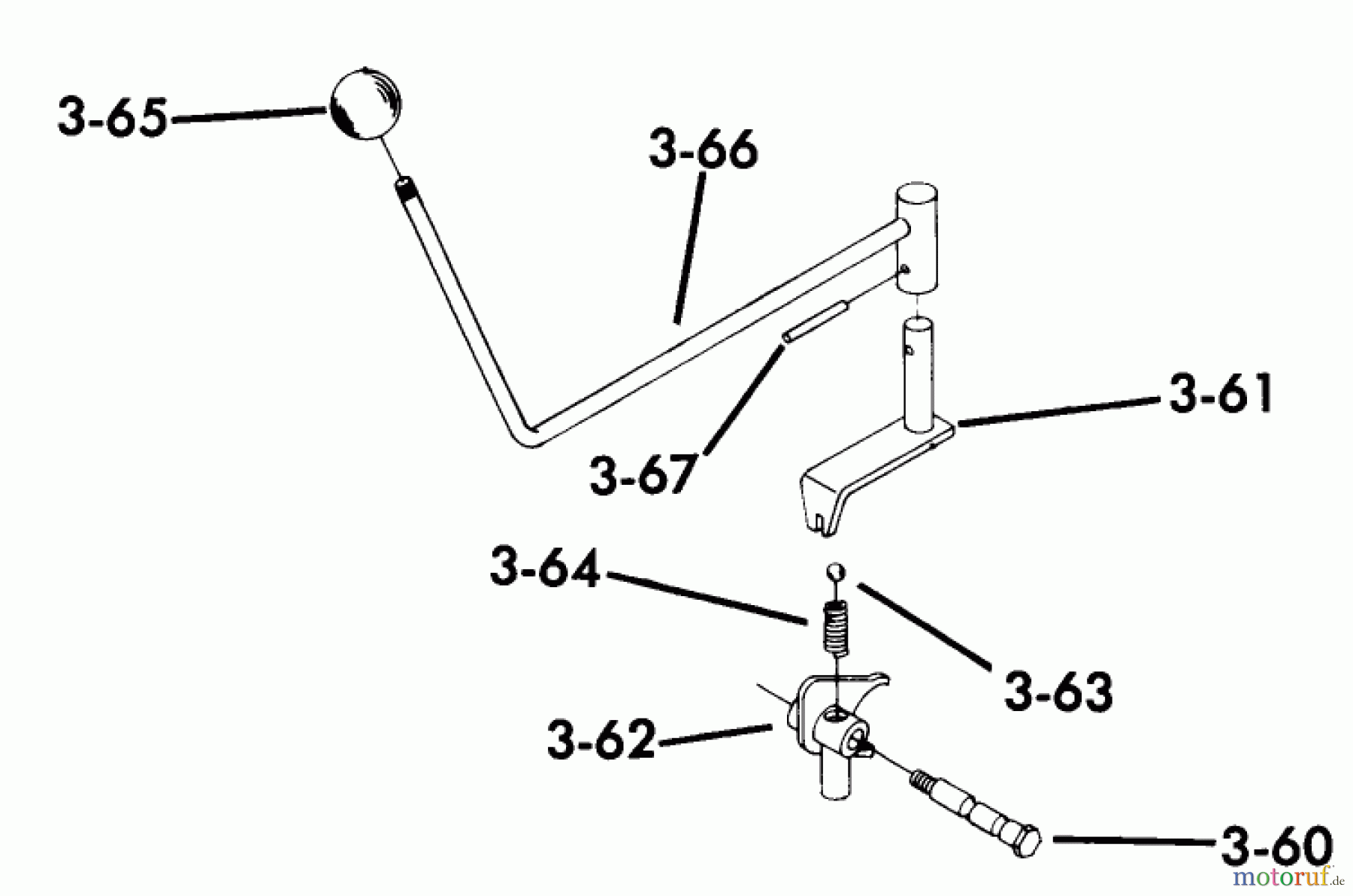 Toro Neu Mowers, Lawn & Garden Tractor Seite 1 61-16K801 (C-160) - Toro C-160 8-Speed Tractor, 1976 HIGH-LOW LINKAGE