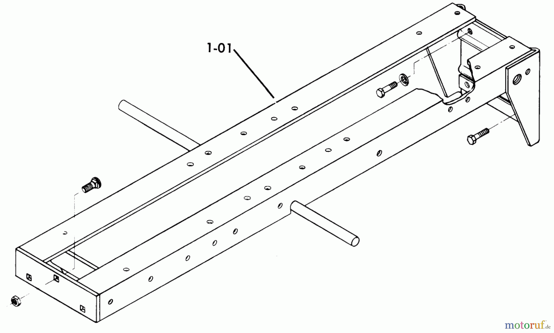 Toro Neu Mowers, Lawn & Garden Tractor Seite 1 61-10K802 (B-100) - Toro B-100 8-Speed Tractor, 1976 FRAME ASSEMBLY