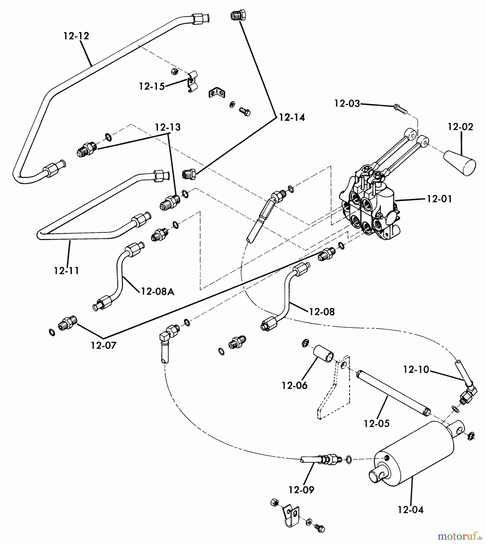  Toro Neu Mowers, Lawn & Garden Tractor Seite 1 61-20KS01 (D-200) - Toro D-200 Automatic Tractor, 1976 HYDRAULIC SYSTEM