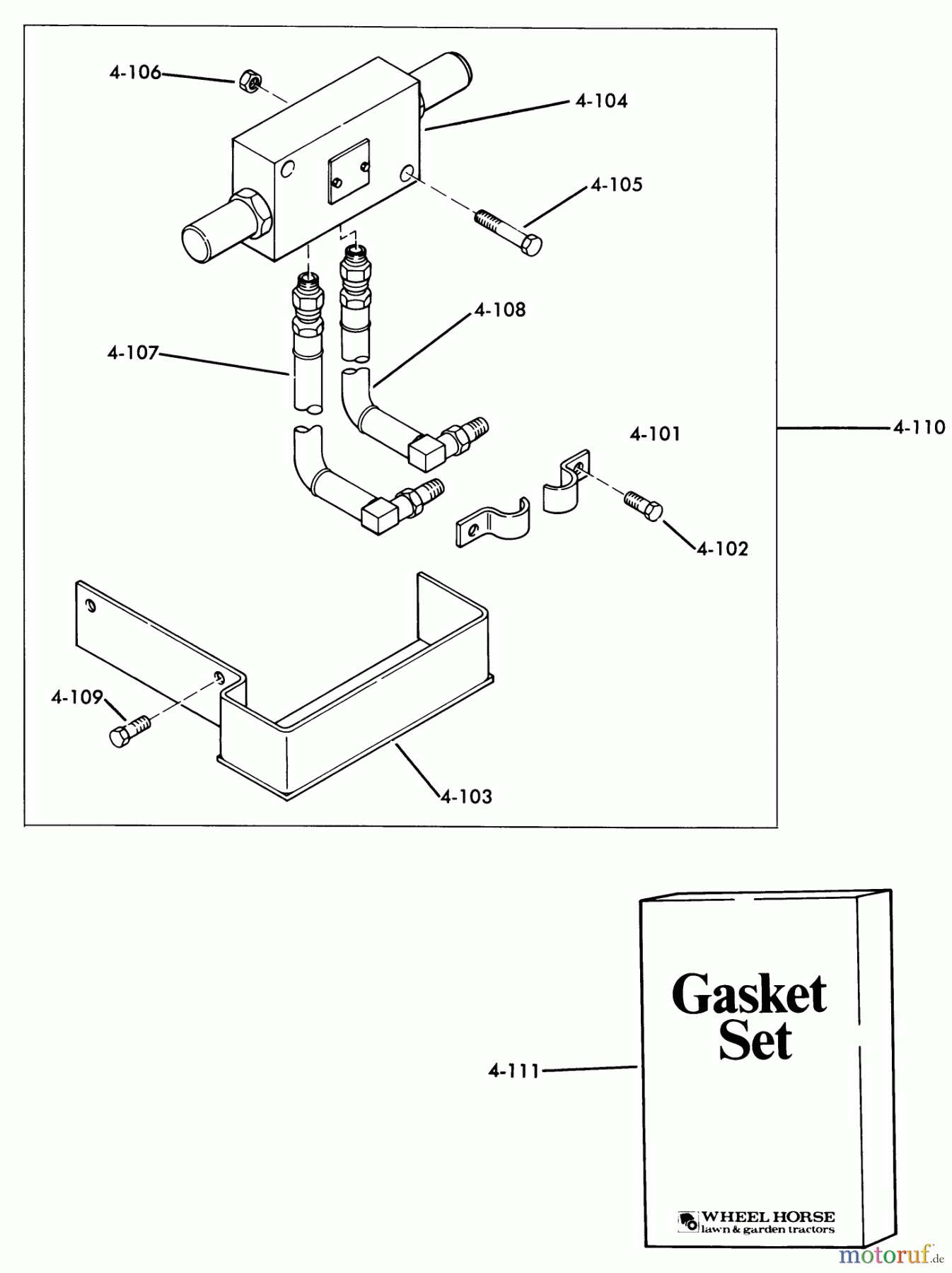  Toro Neu Mowers, Lawn & Garden Tractor Seite 1 61-16OS01 (D-160) - Toro D-160 Automatic Tractor, 1976 RELIEF VALVE AND MANIFOLD GASKETS