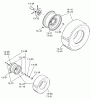 Toro 61-16OS01 (D-160) - D-160 Automatic Tractor, 1976 Ersatzteile WHEELS AND TIRES