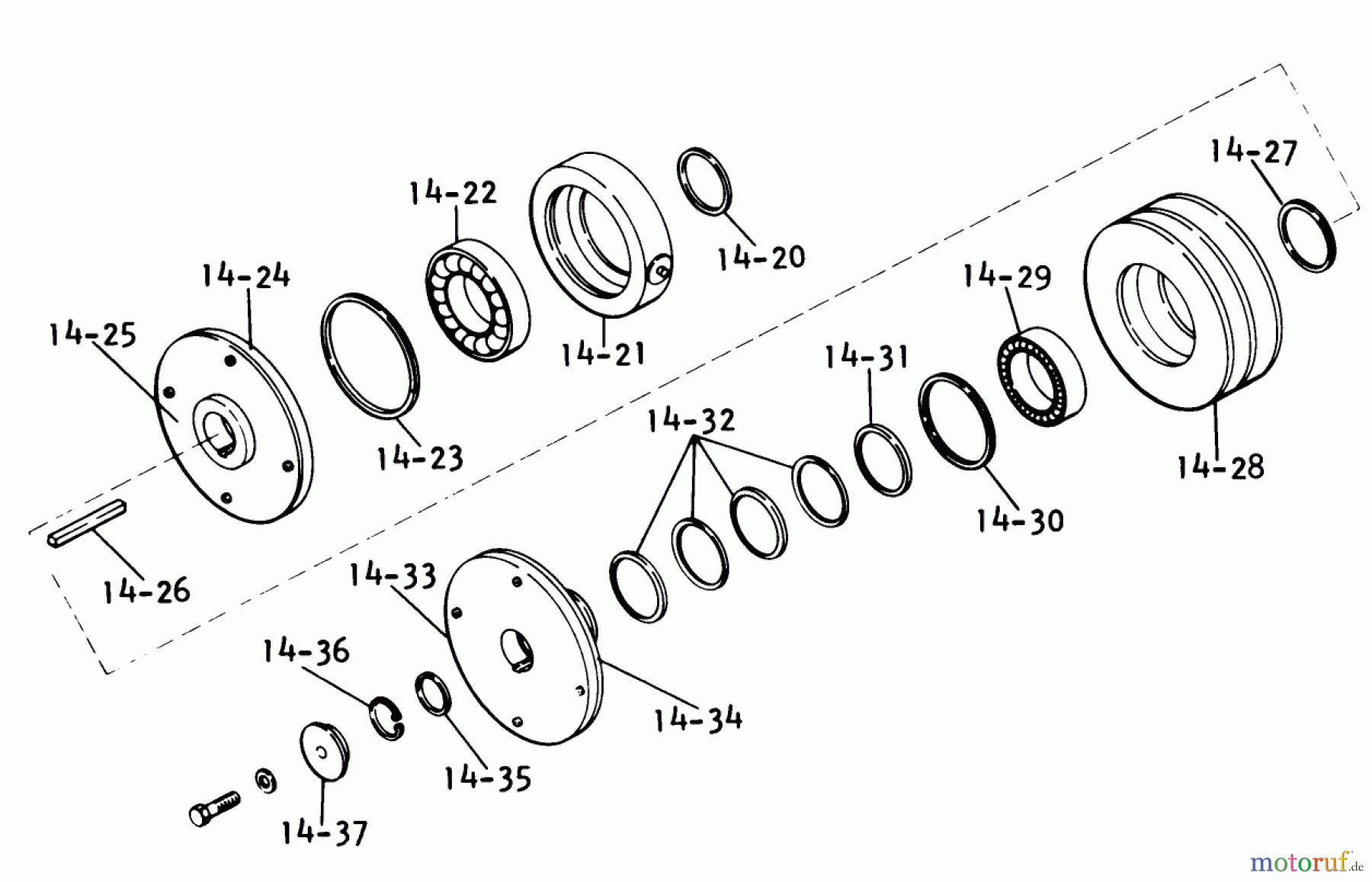 Toro Neu Mowers, Lawn & Garden Tractor Seite 1 61-16OS02 (D-160) - Toro D-160 Automatic Tractor, 1976 14.020 P.T.O. CLUTCH #1