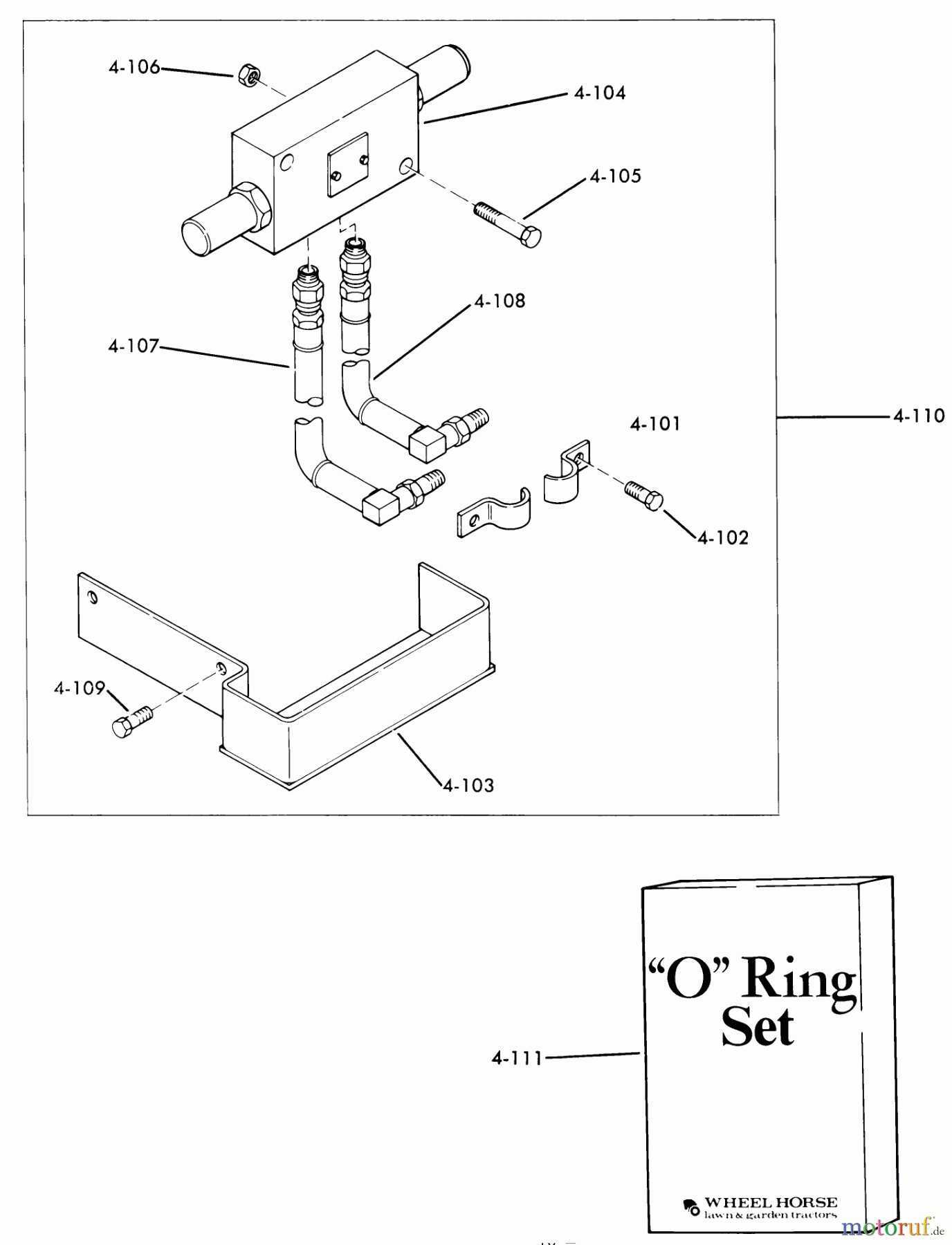 Toro Neu Mowers, Lawn & Garden Tractor Seite 1 61-16OS02 (D-160) - Toro D-160 Automatic Tractor, 1976 4.100 RELIEF VALVE AND MANIFOLD GASKETS