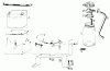Toro 61-20RG01 (D-250) - D-250 10-Speed Tractor, 1976 Ersatzteile BATTERY AND COMPENSATING TANK