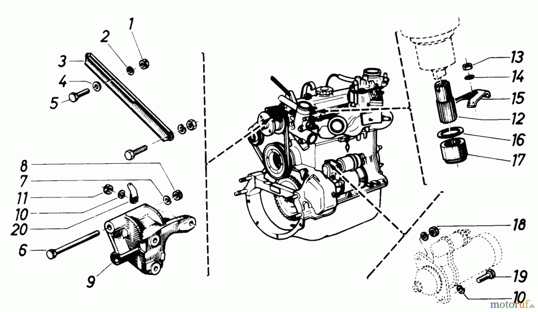  Toro Neu Mowers, Lawn & Garden Tractor Seite 1 61-20RG01 (D-250) - Toro D-250 10-Speed Tractor, 1976 BRACKETS-GENERATOR, DISTRIBUTOR AND STARTER