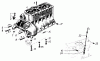 Toro 61-20RG01 (D-250) - D-250 10-Speed Tractor, 1976 Ersatzteile CYLINDER HOUSINGS