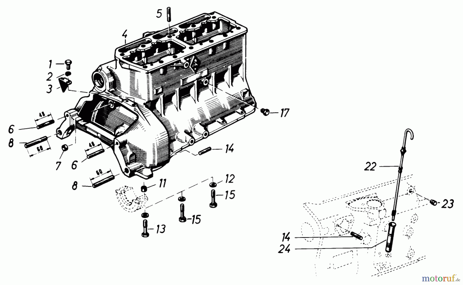  Toro Neu Mowers, Lawn & Garden Tractor Seite 1 61-20RG01 (D-250) - Toro D-250 10-Speed Tractor, 1977 CYLINDER HOUSINGS