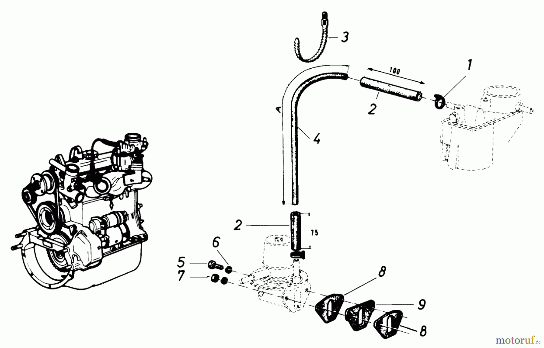 Toro Neu Mowers, Lawn & Garden Tractor Seite 1 61-20RG01 (D-250) - Toro D-250 10-Speed Tractor, 1976 FUEL LINES