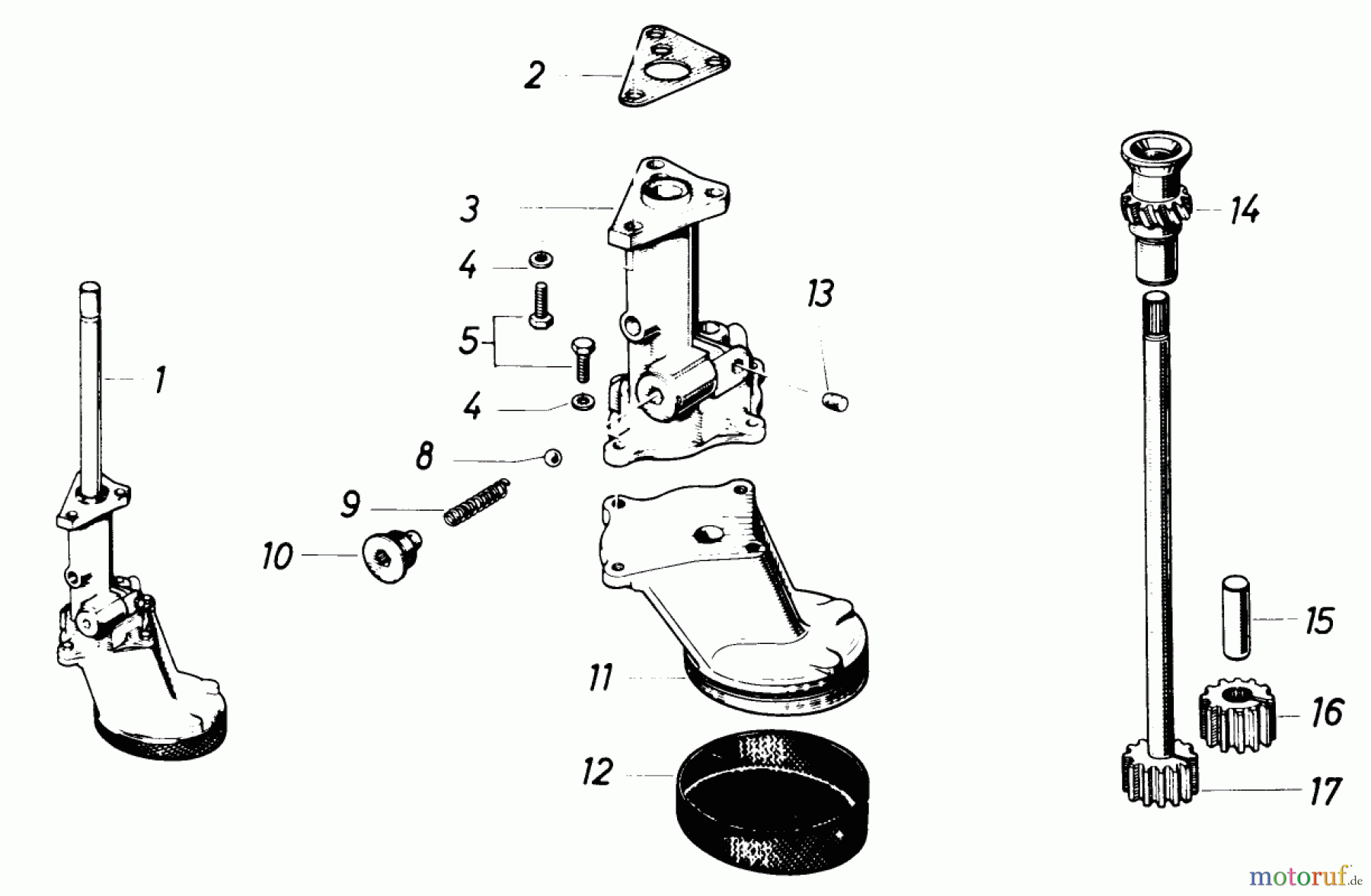 Toro Neu Mowers, Lawn & Garden Tractor Seite 1 61-20RG01 (D-250) - Toro D-250 10-Speed Tractor, 1976 OIL PUMP