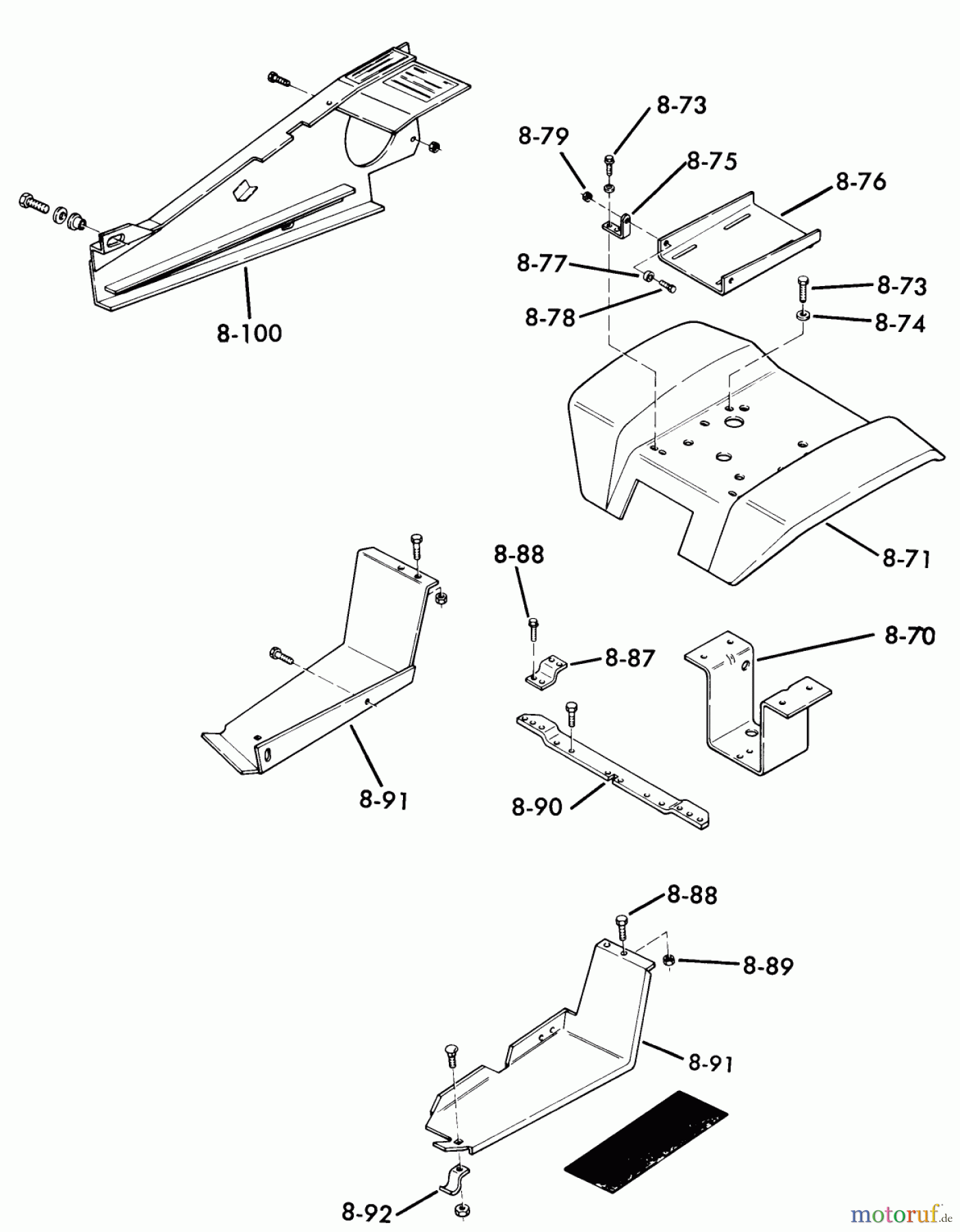  Toro Neu Mowers, Lawn & Garden Tractor Seite 1 71-12KS01 (C-120) - Toro C-120 Automatic Tractor, 1977 SHEET METAL AND COVERS #2