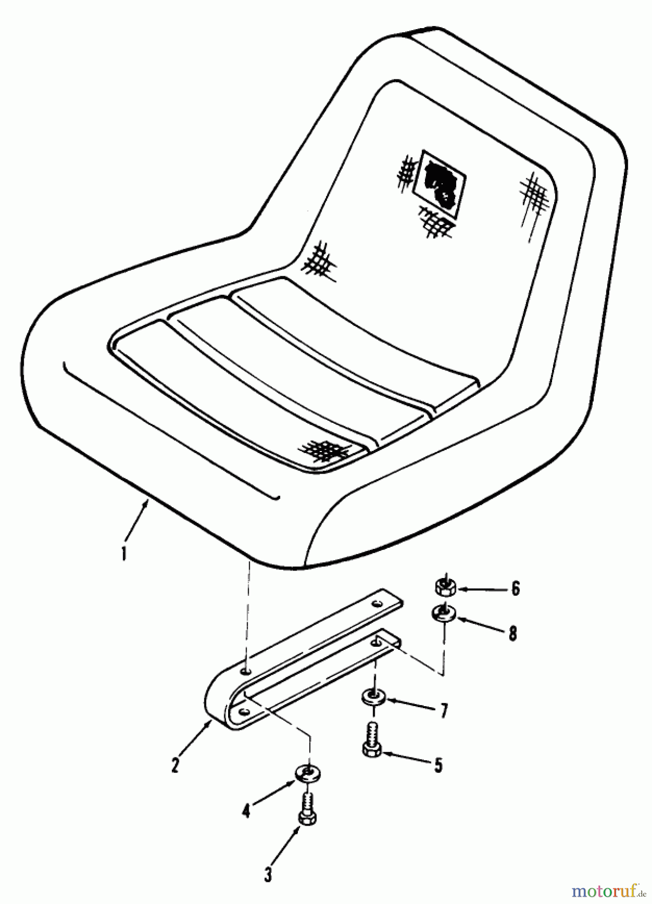 Toro Neu Mowers, Lawn & Garden Tractor Seite 1 71-16KS02 (C-160) - Toro C-160 Automatic Tractor, 1977 SEATS